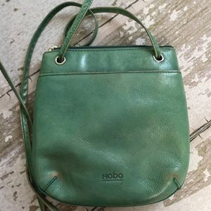 Hobo leather crossbody green